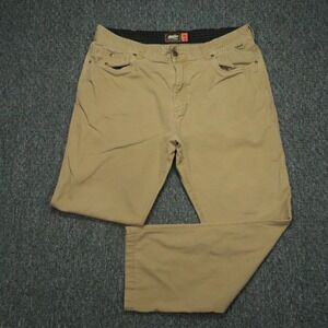 Howler Brothers Pants Mens 38x32 Brown Front Side 5 Pocket Chino Trouser Stretch